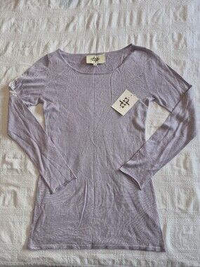 Du Pret Silk & Cashmere sweater lilac purple size EU 38 long sleeve NWT